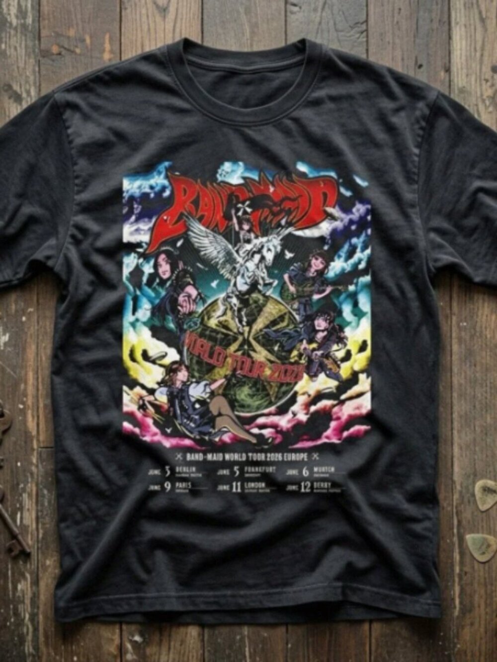 Band-Maid World Tour 2026 Shirt Japanese Rock Anime Metal Band Tee